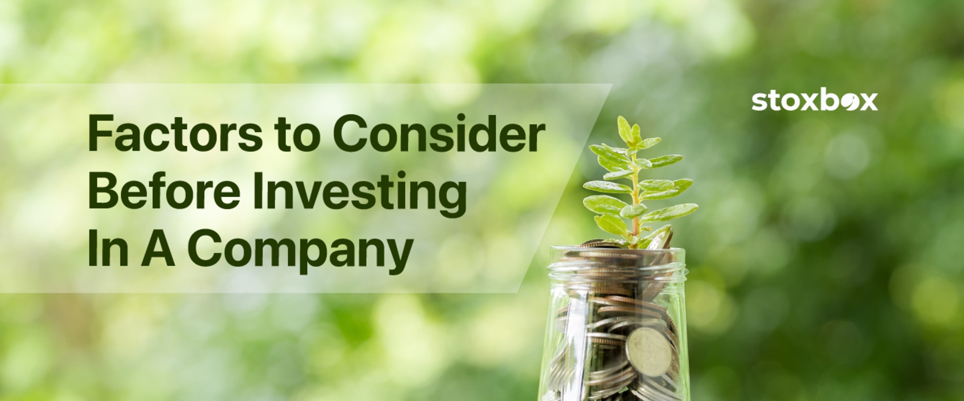 Factors To Consider When Investing